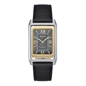 Heritor Automatic Esteban Leather Band Watch - Black/Gold/Silver - HERHS4202