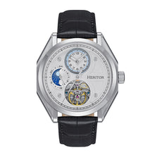Load image into Gallery viewer, Heritor Automatic Antoni Leather-Band Watch - Silver/Black/White - HERHS4302
