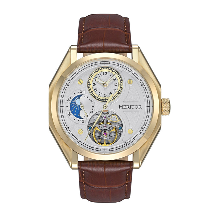 Heritor Automatic Antoni Leather-Band Watch - HERHS4305