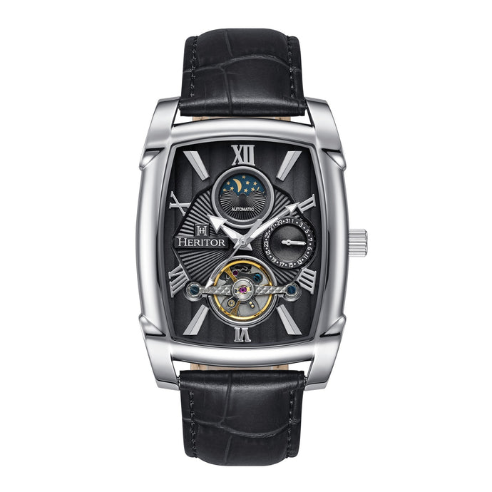 Heritor Automatic Valentin Leather-Band Watch w/Date - HERHS4401