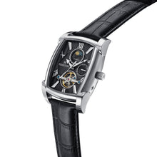 Load image into Gallery viewer, Heritor Automatic Valentin Leather-Band Watch w/Date - Silver/Black - HERHS4401
