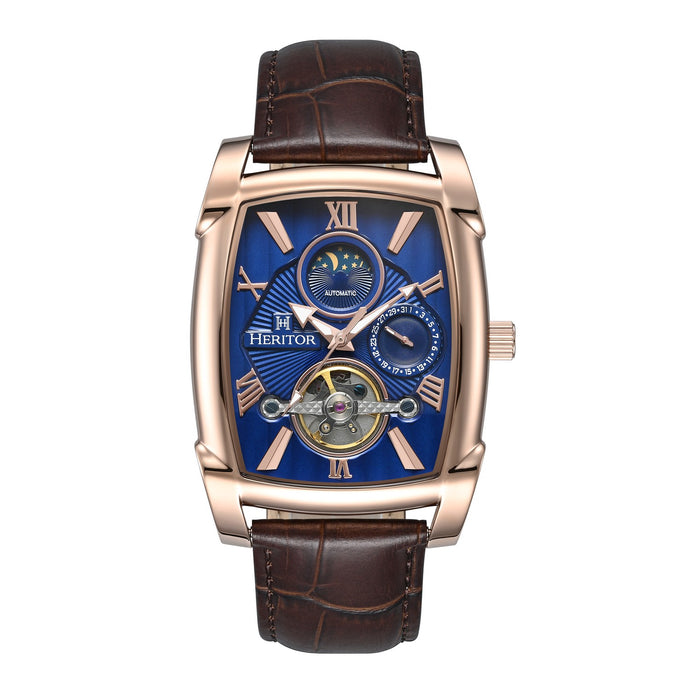 Heritor Automatic Valentin Leather-Band Watch w/Date - HERHS4404