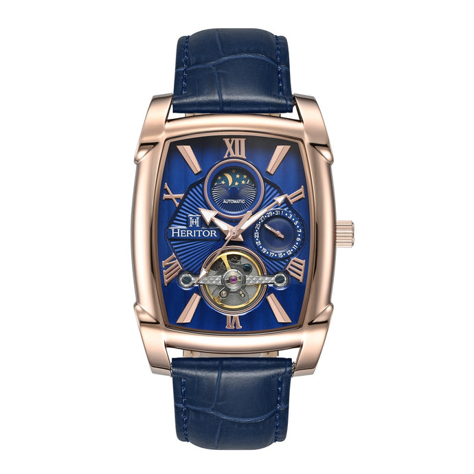 Heritor Automatic Valentin Leather-Band Watch w/Date - HERHS4405
