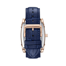 Load image into Gallery viewer, Heritor Automatic Valentin Leather-Band Watch w/Date - Rose Gold/Blue - HERHS4405
