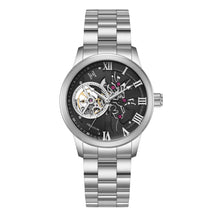 Load image into Gallery viewer, Heritor Automatic August Stainless Steel-Band Watch - Silver/Black - HERHS4801

