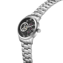 Load image into Gallery viewer, Heritor Automatic August Stainless Steel-Band Watch - Silver/Black - HERHS4801
