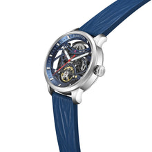 Load image into Gallery viewer, Heritor Automatic Marcell Leather-Band Watch - Silver/Blue - HERHS5103
