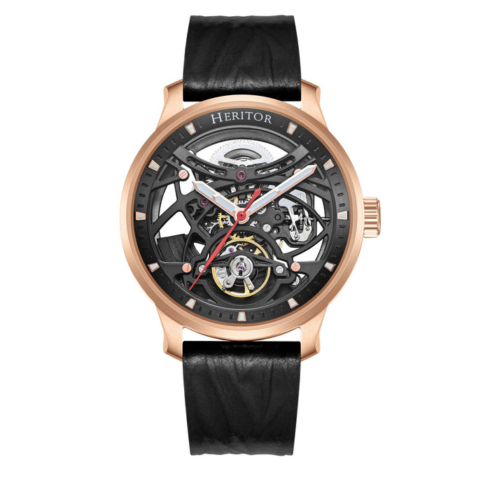 Heritor Automatic Marcell Leather-Band Watch - HERHS5104