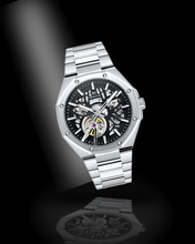 Load image into Gallery viewer, Heritor Automatic Titan Stainless Steel-Band Watch - Silver/Black - HERHS4602
