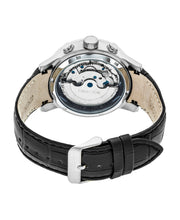 Load image into Gallery viewer, Heritor Automatic Hannibal Semi-Skeleton Leather-Band Watch - Silver - HERHR4101
