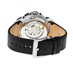 Heritor Automatic Conrad Skeleton Leather-Band Watch - Gold/Black - HERHR2504