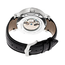 Load image into Gallery viewer, Heritor Automatic Aries Skeleton Leather-Band Watch - Black/White - HERHR4404
