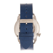Load image into Gallery viewer, Heritor Automatic Wellington Leather-Band Watch - Silver/Blue - HERHR8202
