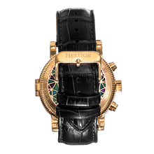 Load image into Gallery viewer, Heritor Automatic Legacy Leather-Band Watcch w/Day/Date - Gold/Black - HERHR9703
