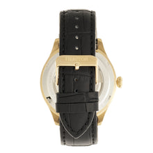 Load image into Gallery viewer, Heritor Automatic Gregory Semi-Skeleton Leather-Band Watch - Gold/Black - HERHR8104

