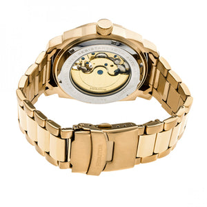 Heritor Automatic Helmsley Semi-Skeleton Bracelet Watch - Gold/White- HERHR5003