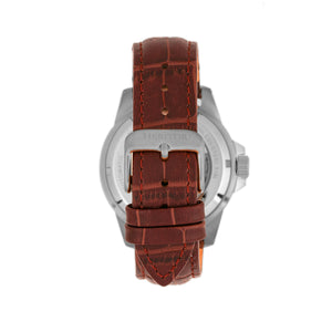 Heritor Automatic Lucius Leather-Band Watch w/Date - Silver/Brown - HERHR7808