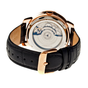 Heritor Automatic Piccard Semi-Skeleton Leather-Band Watch - Gold/Silver - HERHR2003