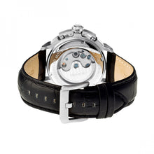 Load image into Gallery viewer, Heritor Automatic Lennon Semi-Skeleton Leather-Band Watch - Silver/Black - HERHR2802
