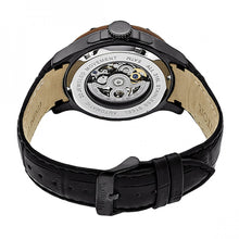 Load image into Gallery viewer, Heritor Automatic Belmont Skeleton Leather-Band Watch - Black - HERHR3907
