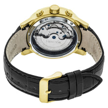 Load image into Gallery viewer, Heritor Automatic Hannibal Semi-Skeleton Leather-Band Watch - Gold/Black - HERHR4104
