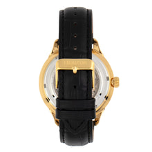 Load image into Gallery viewer, Heritor Automatic Harding Semi-Skeleton Leather-Band Watch - Gold/Black - HERHR9004
