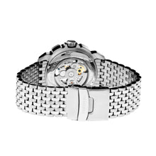 Load image into Gallery viewer, Heritor Automatic Conrad Skeleton Bracelet Watch - Silver/Black - HERHR2501
