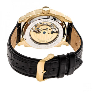 Heritor Automatic Helmsley Semi-Skeleton Bracelet Watch - Gold/Black- HERHR5007