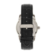 Load image into Gallery viewer, Heritor Automatic Davidson Semi-Skeleton Leather-Band Watch - Silver/Black - HERHR8002
