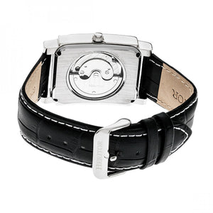 Heritor Automatic Frederick Leather-Band Watch - Silver - HERHR6101