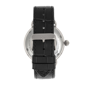 Heritor Automatic Mattias Leather-Band Watch w/Date - Silver/Black - HERHR8402