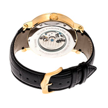Load image into Gallery viewer, Heritor Automatic Aries Skeleton Leather-Band Watch - Black/Gold - HERHR4406

