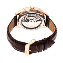 Load image into Gallery viewer, Heritor Automatic Sebastian Semi-Skeleton Leather-Band Watch  - Rose Gold/White - HERHR6904
