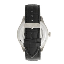 Load image into Gallery viewer, Heritor Automatic Gregory Semi-Skeleton Leather-Band Watch - Silver/Black - HERHR8101
