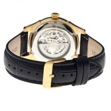 Load image into Gallery viewer, Heritor Automatic Nicollier Skeleton Leather-Band Watch - Gold/Black - HERHR1903
