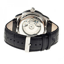 Load image into Gallery viewer, Heritor Automatic Piccard Semi-Skeleton Leather-Band Watch - Silver/Black - HERHR2002
