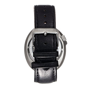 Heritor Automatic Pierce Leather-Band Watch w/Date - Black/Blue - HERHS1205