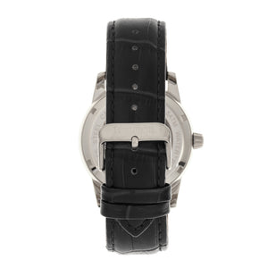 Heritor Automatic Davidson Semi-Skeleton Leather-Band Watch - Silver - HERHR8001