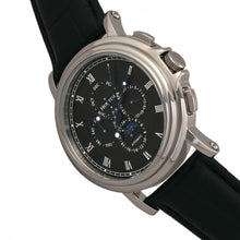 Load image into Gallery viewer, Heritor Automatic Kingsley Leather-Band Watch w/Day/Date - Silver/Black - HERHR4808
