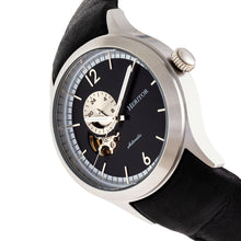 Load image into Gallery viewer, Heritor Automatic Antoine Semi-Skeleton Leather-Band Watch - Silver/Black - HERHR8506
