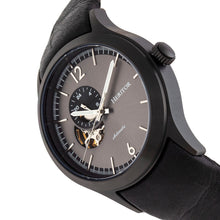 Load image into Gallery viewer, Heritor Automatic Antoine Semi-Skeleton Leather-Band Watch - Black/Charcoal - HERHR8508
