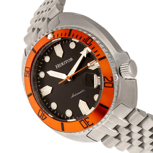 Heritor Automatic Morrison Bracelet Watch w/Date - Orange/Black - HERHR7613