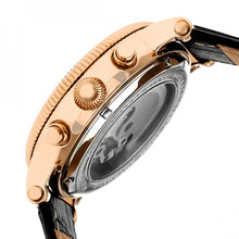 Load image into Gallery viewer, Heritor Automatic Winston Semi-Skeleton Leather-Band Watch - Rose Gold/Black - HERHR5206
