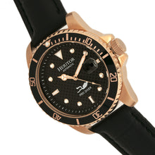 Load image into Gallery viewer, Heritor Automatic Lucius Leather-Band Watch w/Date - Rose Gold/Black - HERHR7811
