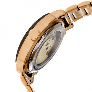 Heritor Automatic Helmsley Semi-Skeleton Bracelet Watch - Rose Gold/Black- HERHR5004