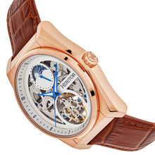 Load image into Gallery viewer, Heritor Automatic Daxton Skeleton Watch - Brown/Rose Gold - HERHS3005
