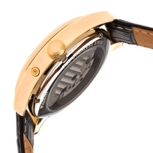 Load image into Gallery viewer, Heritor Automatic Sebastian Semi-Skeleton Leather-Band Watch  - Gold/Black - HERHR6903
