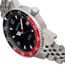 Load image into Gallery viewer, Heritor Automatic Dominic Bracelet Watch w/Date - Black&amp;Red/Black - HERHR9804
