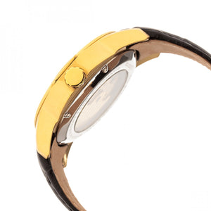 Heritor Automatic Windsor Semi-Skeleton Leather-Band Watch - Gold/Black - HERHR4204