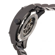 Load image into Gallery viewer, Heritor Automatic Daniels Semi-Skeleton Bracelet Watch - Black - HERHR7402
